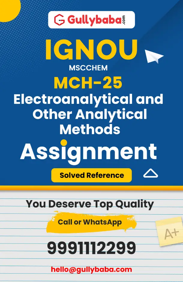 MCH-25: Electroanalytical and Other Analytical Methods