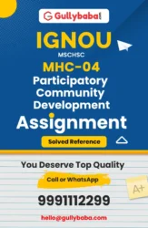 MHC-04:Participatory Community Development