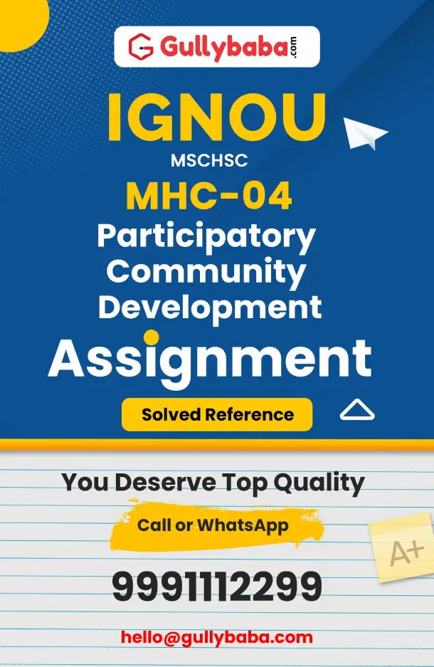 MHC-04:Participatory Community Development