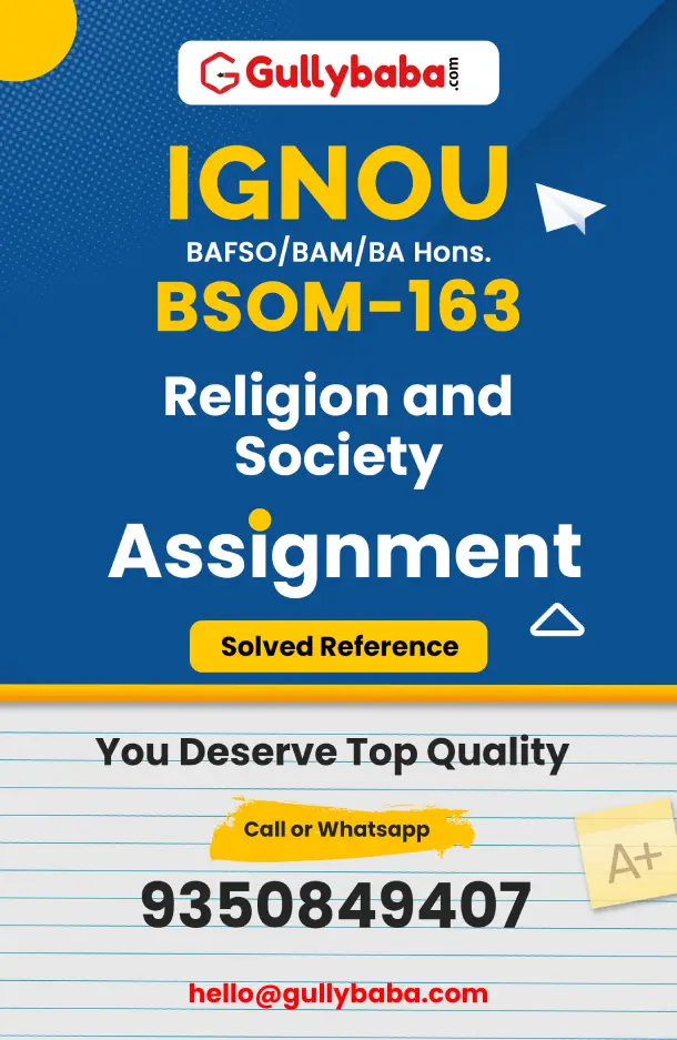 BSOM-163 : Religion and Society