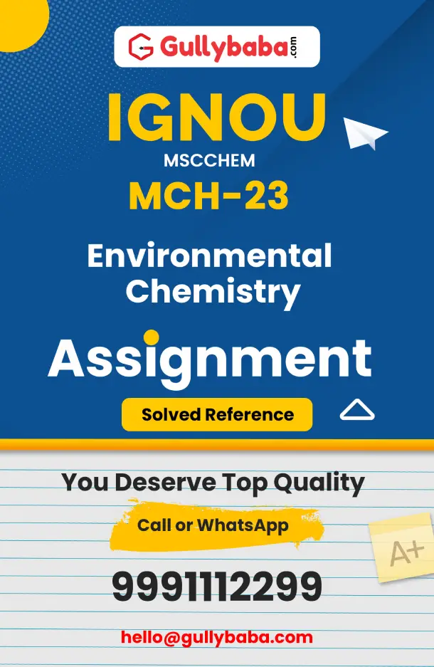 MCH-23: Environmental Chemistry