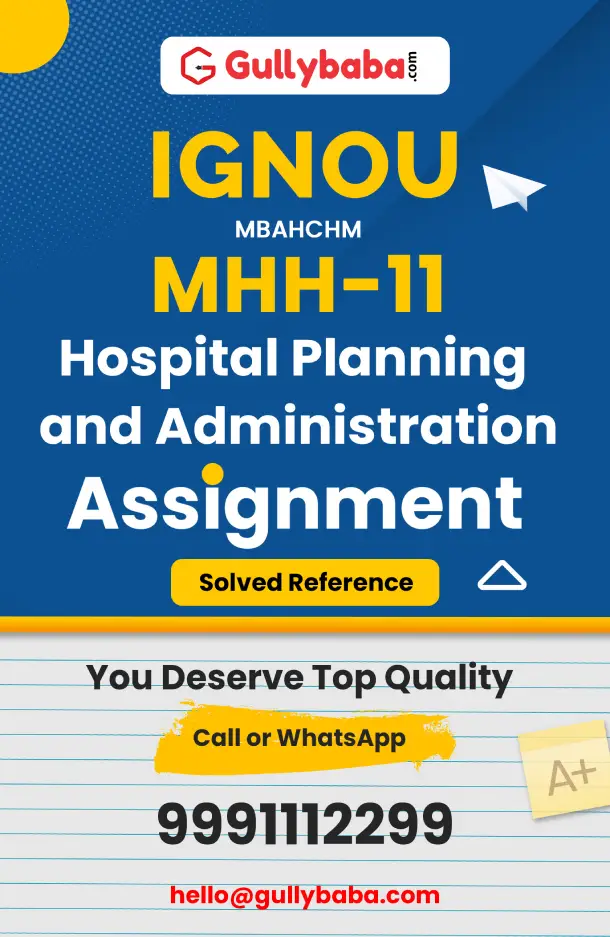 MHH-11: Hospital Planning and Administration