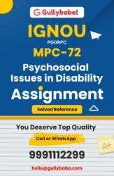 MPC-72: Psychosocial Issues in Disability