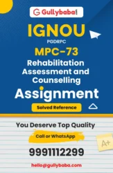 MPC-73: Rehabilitation Assessment and Counselling