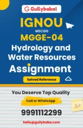 MGGE-04 : Hydrology and Water Resources