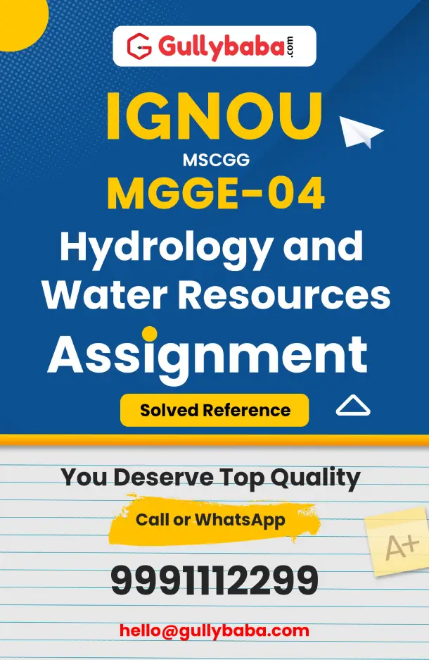MGGE-04 : Hydrology and Water Resources