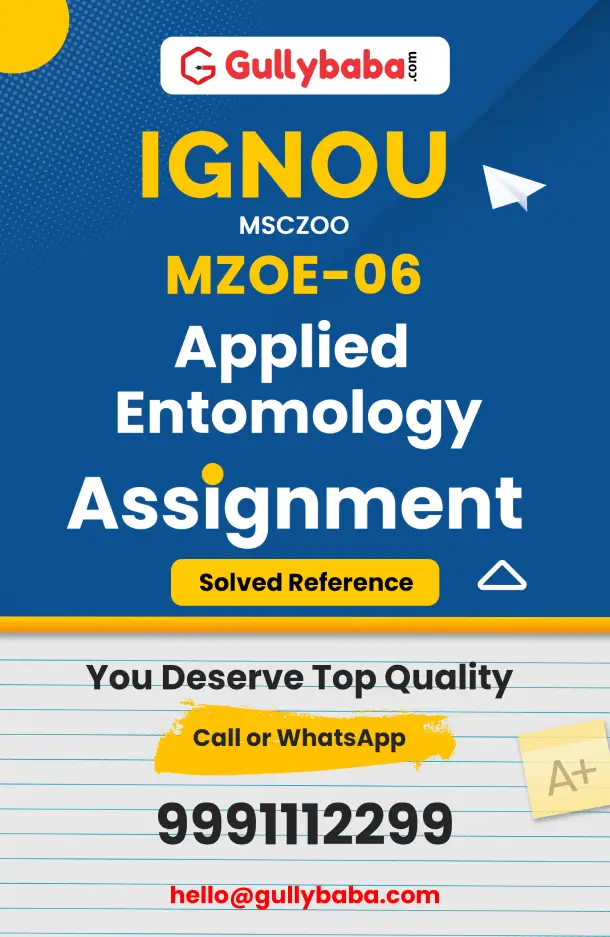 MZOE-06 : Applied Entomology