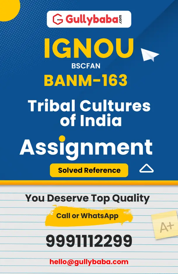 BANM-163 : Tribal Cultures of India
