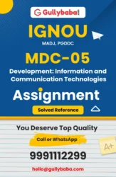 MDC-05: Development: nformation and Communication Technologies