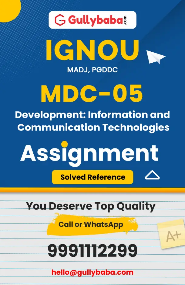 MDC-05: Development: nformation and Communication Technologies