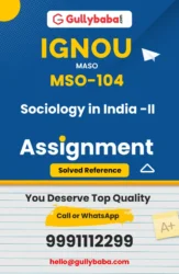 MSO-104 : Sociology in India -II