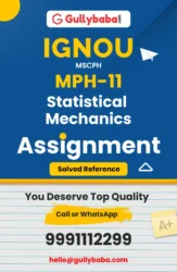 MPH-11: Statistical Mechanics