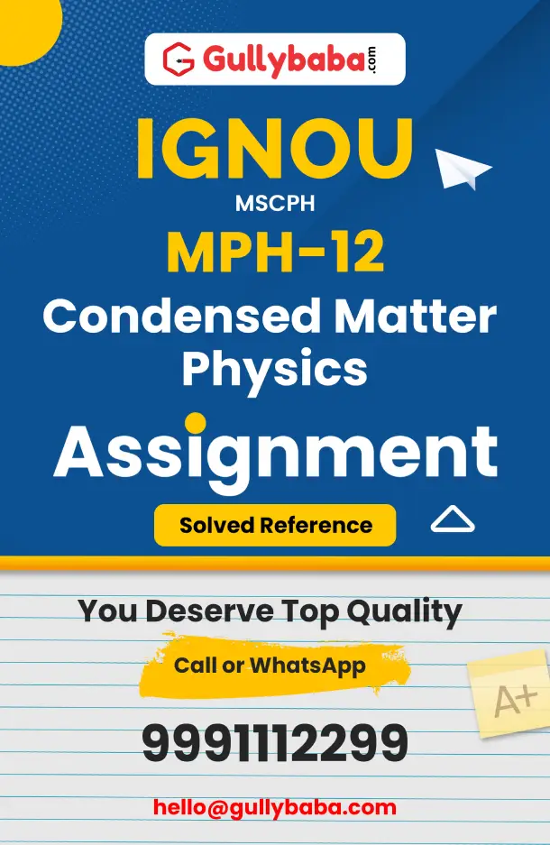 Condensed Matter Physics