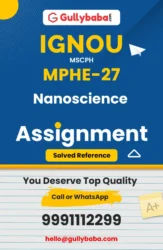 MPHE-27 : Nanoscience