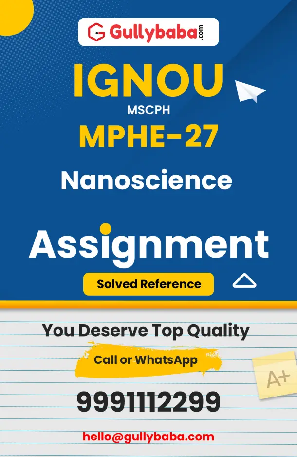 MPHE-27 : Nanoscience