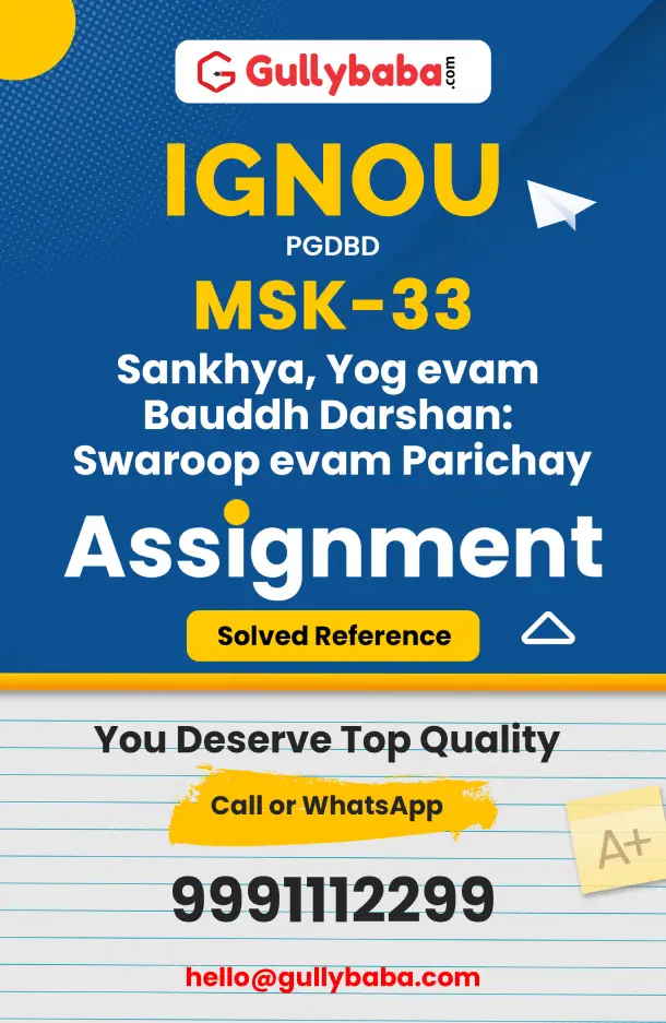 MSK-33: Sankhya, Yog evam Bauddh Darshan_ Swaroop evam Pacichay