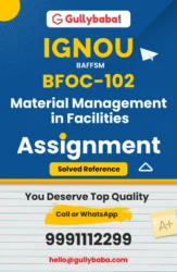 BFOC-102 : Material Management in Facilities