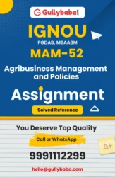MAM-52: Agribusiness Management and Policies