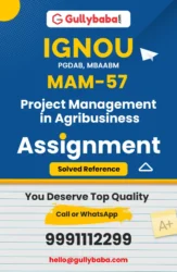 MAM-57 : Project Management In Agribusiness