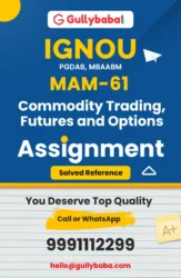 MAM-61: Commodity Trading, Futures and Options
