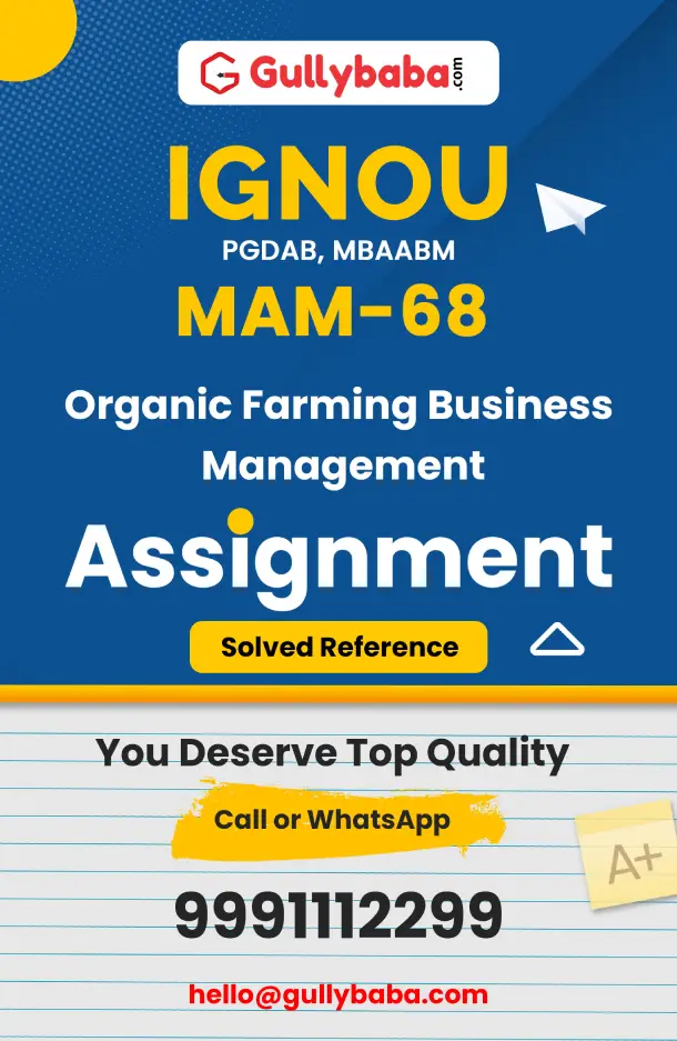 MAM-68: Organic Farming Business Management