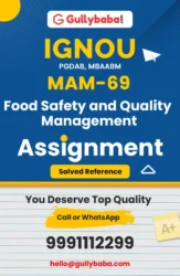 MAM-69: Food Safety and Quality Management