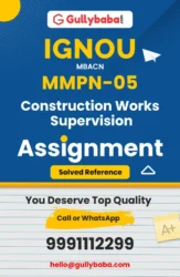 MMPN-05 : Construction Works Supervision